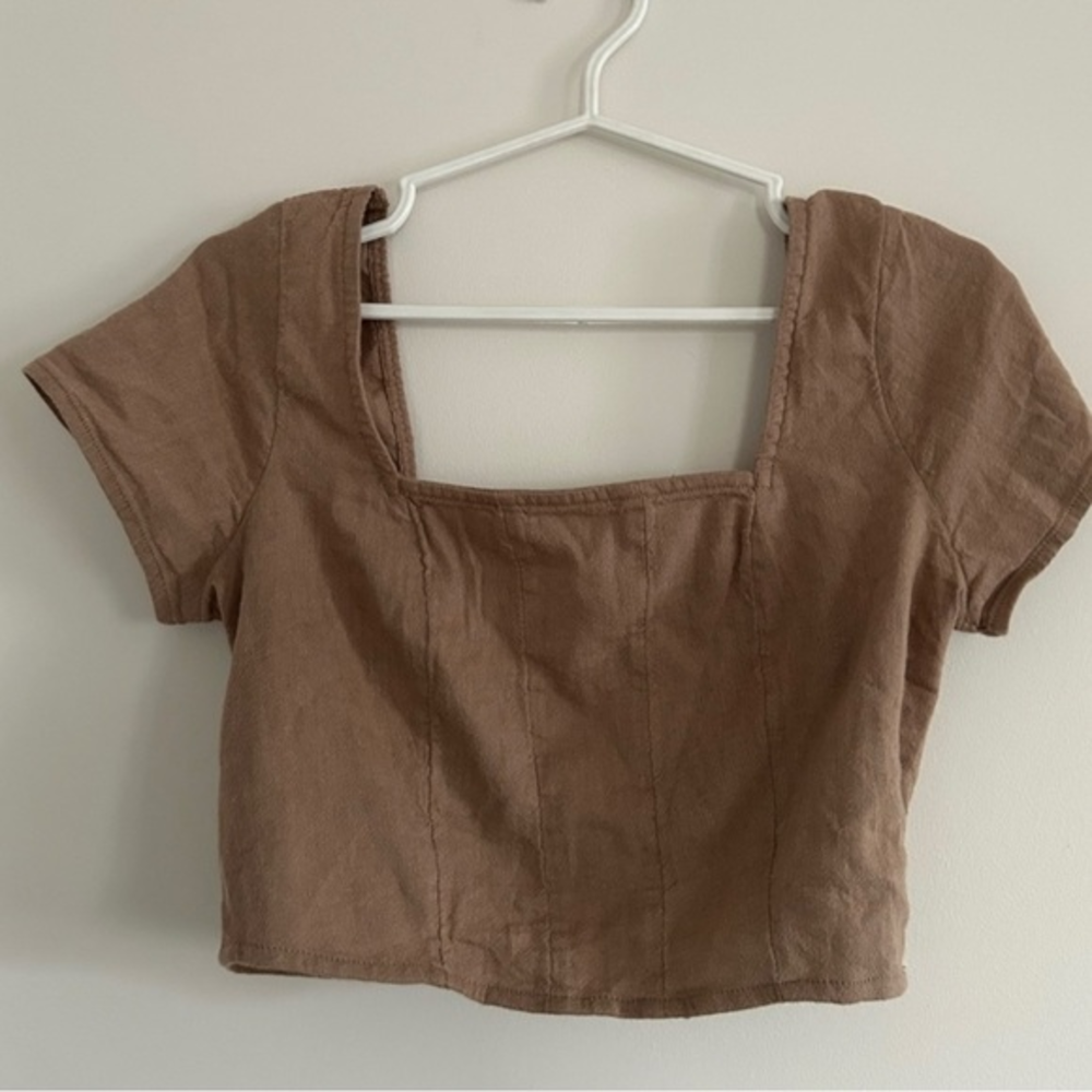 Hollister Linen‎ Blend Crop Top